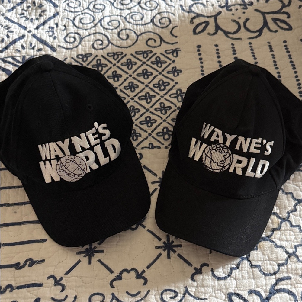 Black Wayne's World Baseball Caps (2 pack)